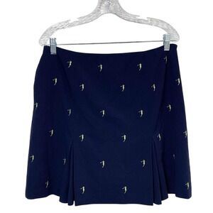 EP Pro Navy Golf Skort Embroidered Yellow Graphics Womens 10